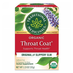 Organic Throat Coat Tea 16 Bags by Traditional Medicinals