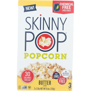 Skinny Pop, Popcorn 3Pk Butter, 8.4 Oz(Case Of 12)