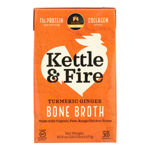 Kettle And Fire, Bone BrothTurmeric Ginger Chicken, 16.9 Oz
