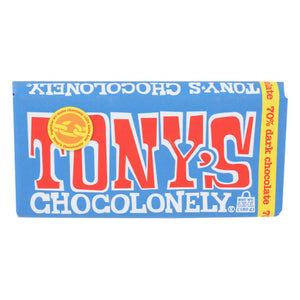Tonys Chocolonely, 70% Dark Chocolate Bar, 6.35 Oz(Case Of 15)