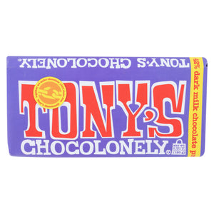 Tonys Chocolonely, 42% Dark Milk Chocolate Bar with Pretzel and Toffee, 6.35 Oz(Case Of 15)