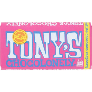 Tonys Chocolonely, Bar Choc White Rspbry Pop, 6.35 Oz(Case Of 15)