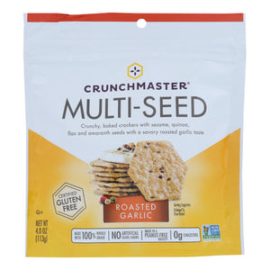 Crunchmaster, Seed Cracker Roasted Garlic, 4 Oz(Case Of 12)
