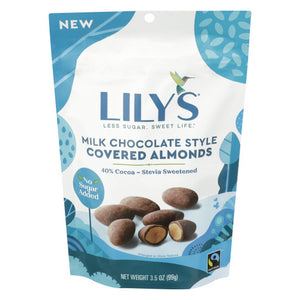 Lilys Sweets, Milk Chocolate  Covered Almonds W/Stevia, 3.5 Oz(Case Of 12)