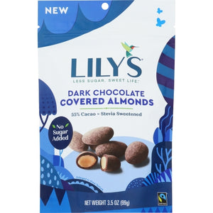 Lilys Sweets, Almonds Dark Chocolate, 3.5 Oz(Case Of 12)