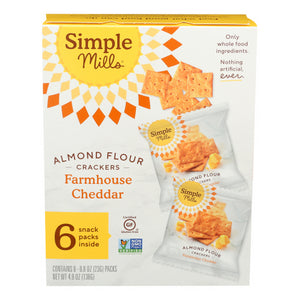 Simple Mills, Farmhouse Cheddar Crackers, 4.9 Oz(Case Of 6)