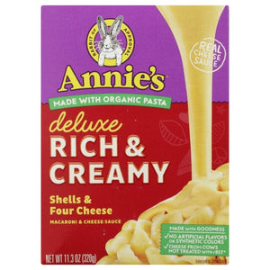 Annie's Homegrown, Deluxe Rich And Creamy Shells And Four Cheese, 11.3 Oz(Case Of 12)
