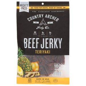 Country Archer, Jerky Beef Teriyaki, 7 Oz(Case Of 8)
