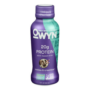 Owyn, Cookies and Cream Plant Based Protein Shake, 12 Oz(Case Of 12)
