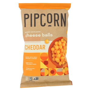 Pipcorn, Cheese Balls Cheddar, 4.5 Oz