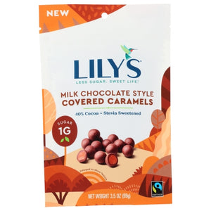 Lilys Sweets, Caramels Mlk Choc, 3.5 Oz(Case Of 12)