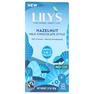 Lilys Sweets, Bar Choc Hzlnut, 2.8 Oz(Case Of 12)