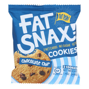 Fat Snax, Cookie Chocolate Chip, 1.4 Oz(Case Of 10)