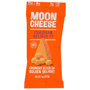 Moon Cheese, Cheese Snack Cheddar, 1 Oz(Case Of 12)