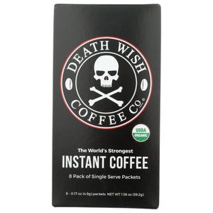 Coffee Instant Packets Case of 8 X 8 Each by Death Wish Coffee