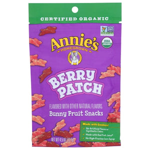 Annie's Homegrown, Berry Patch Fruit Snacks, 4.5 Oz(Case Of 8)