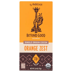 Beyond Good, Bar Choc Orange Zest, 2.64 Oz(Case Of 12)