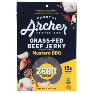 Country Archer, Jerky Beef Mstrd Bbq Ns, 2 Oz