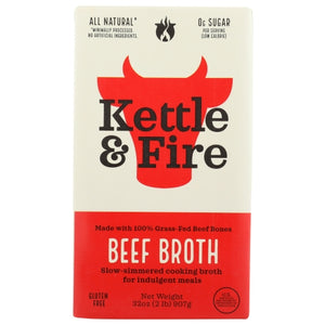 Kettle And Fire, Broth Beef Cooking, 32 Oz(Case Of 6)