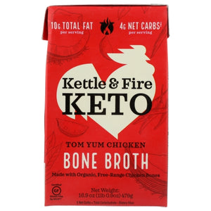 Kettle And Fire, Broth Tom Yum, 16.9 Oz