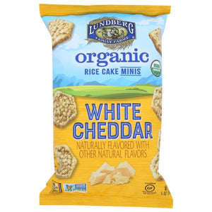 Lundberg, Organic White Cheddar Rice Cake Minis, 5 Oz(Case Of 6)
