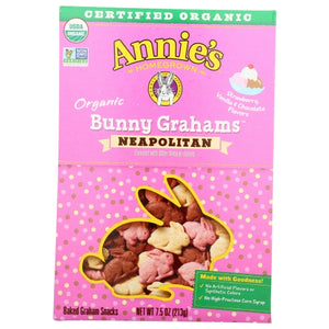 Annie's Homegrown, Organic Bunny Grahams Neapolitan, 7.5 Oz