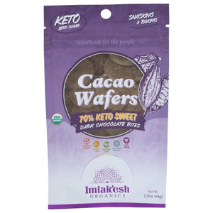 Imlakesh Organics, Wafers Keto Cacao Org, 2.25 Oz(Case Of 8)