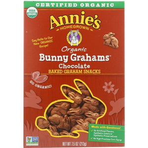 Annie's Homegrown, Organic Bunny Grahams Chocolate, 7.5 Oz(Case Of 12)