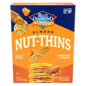 Blue Diamond, Nut & Rice Cracker Snacks Cheddar Cheese, 4.25 Oz(Case Of 12)