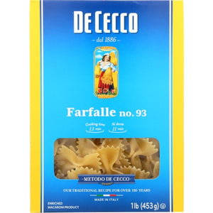 De Cecco, Pasta Farfelle, 16 Oz(Case Of 12)