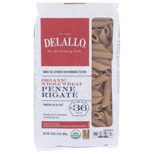Pasta Whlwht Penne Rigate Case of 16 X 16 Oz by Delallo