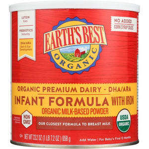 Earth's Best, Baby Formula W Iron Org, 21 Oz(Case Of 4)