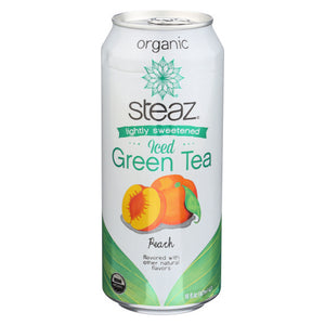 Steaz, Lightly Sweetened Green Tea  Peach, 16 Oz(Case Of 12)
