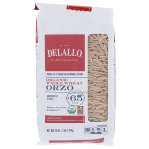 Pasta Whlwht Orzo Org Case of 16 X 16 Oz by Delallo
