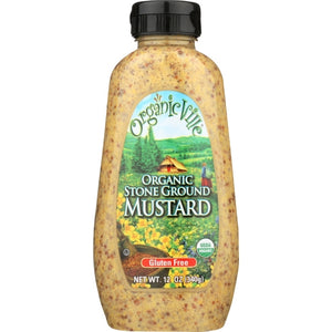 Organicville, Mustard Stone Grnd Org, 12 Oz(Case Of 12)