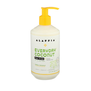 Alaffia, Everyday Coconut Face Cream, 12 Oz