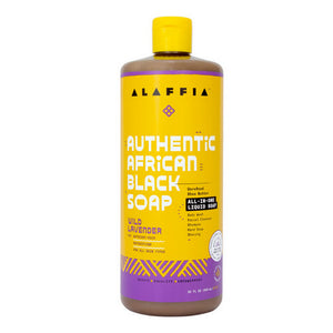 Alaffia, Wild Lavender Authentic African Black Soap, 32 Oz