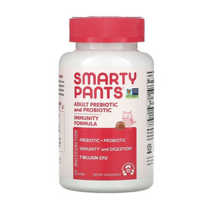 SmartyPants, Adult Prebiotic & Probiotic Immunity Formula, Strawberry Cream 60 Count