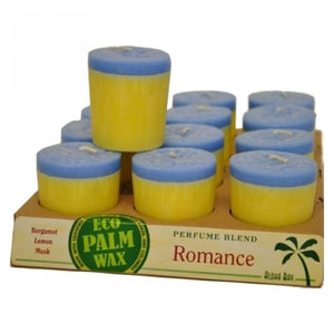 Aloha Bay, Candle Votives Romance Yellow-Light Blue, 12 Count