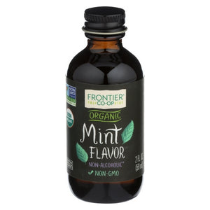 Frontier Herb, Organic Mint Flavor-Alcohol Free, 2 Oz