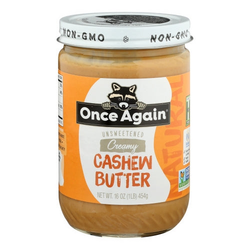 Once Again, Cashwe Butter Creamy Unsweetened, 16 Oz