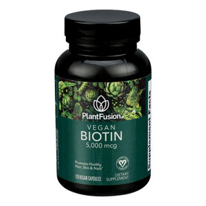 PlantFusion, Vegan Biotin, 500 mcg, 120 Veg Caps (Case of 3)