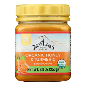 Tranzalpine, Organic Honey with Turmeric, 8.8 Oz (Case of 3)