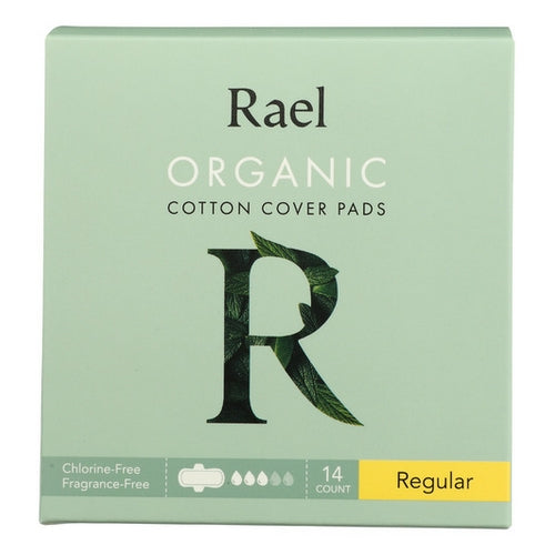 Rael, Organic Cotton Cover Pads Regular, 16 Count