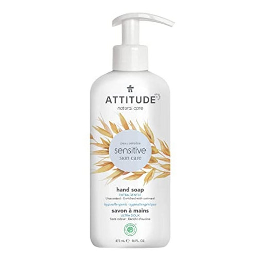 Attitude, Hand Soap - Fragrance Free, 16 Oz