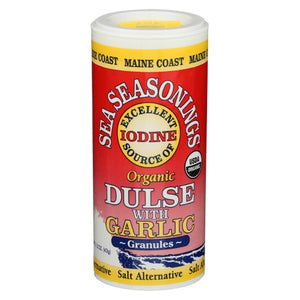 Maine Cost Sea Vegetables, Sea Seasonings Organic Dulse with Garlic Granules, 1.5 Oz