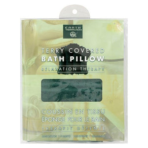 Earth Therapeutics, Terry Bath Pillow Green, 1 Count