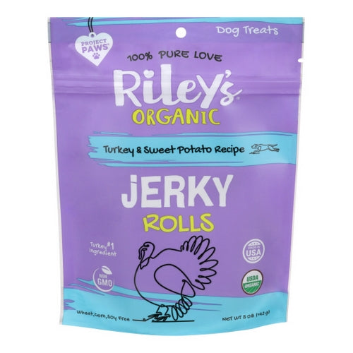 Riley's Organic, Turkey & Sweet Potato Jerky Rolls, 5 Oz