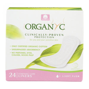 Organyc, Panty Liners Folded, 24 Count