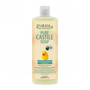 Dr. Natural, Pure Castile Liquid Baby Soap Unscented, 32 Oz